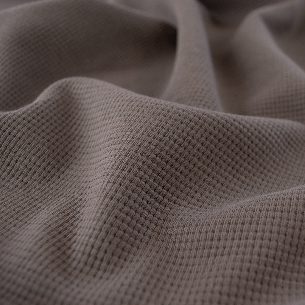 Waffle Knit Cotton Jersey - Mineral
