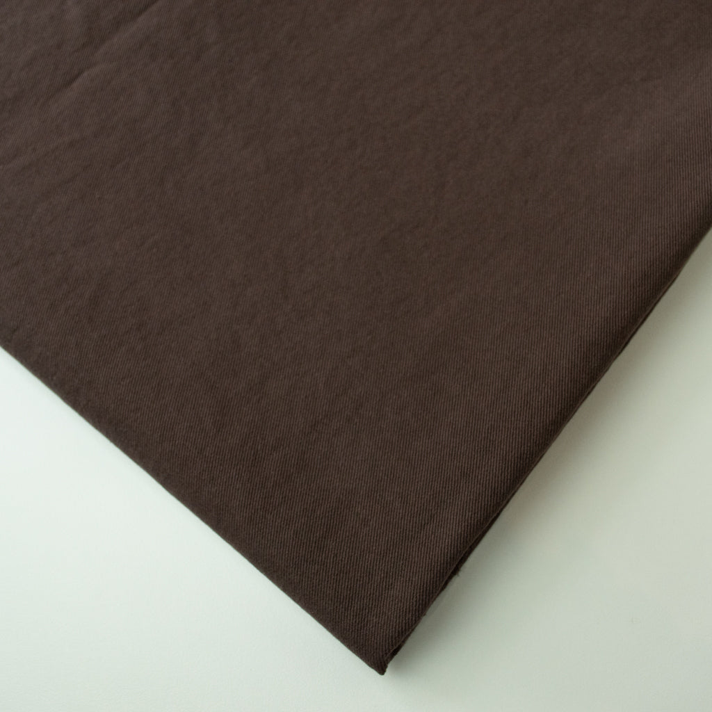 Washed Heavy Cotton Drill - Chocolate