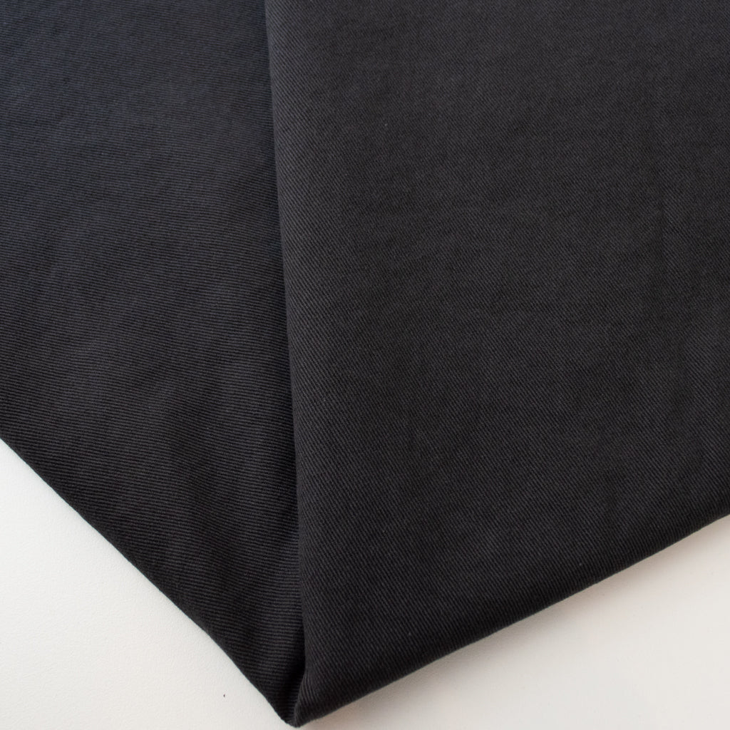 Washed Heavy Cotton Drill - Charcoal