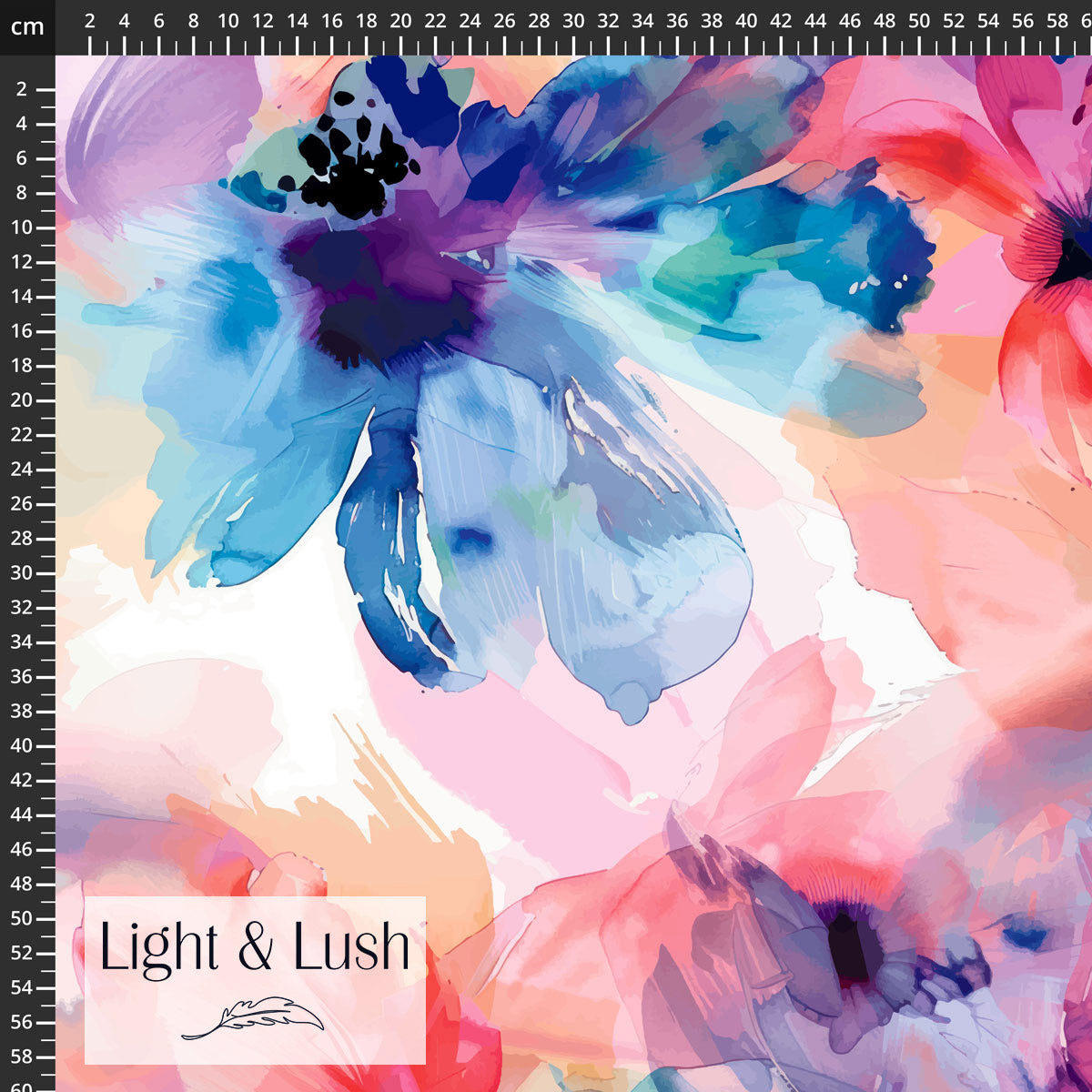 Light &amp; Lush - Viscose Twill - Watercolour Petals