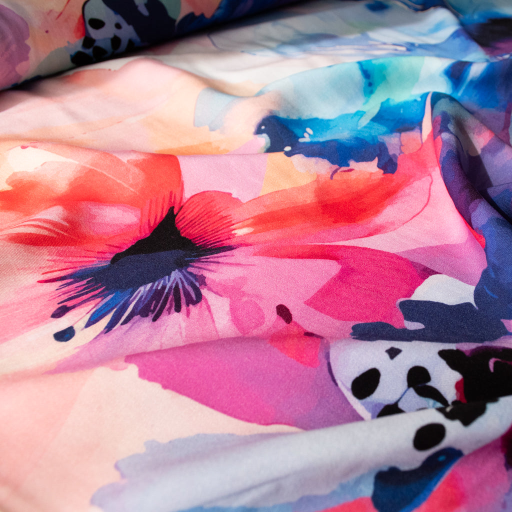 Light &amp; Lush - Viscose Twill - Watercolour Petals