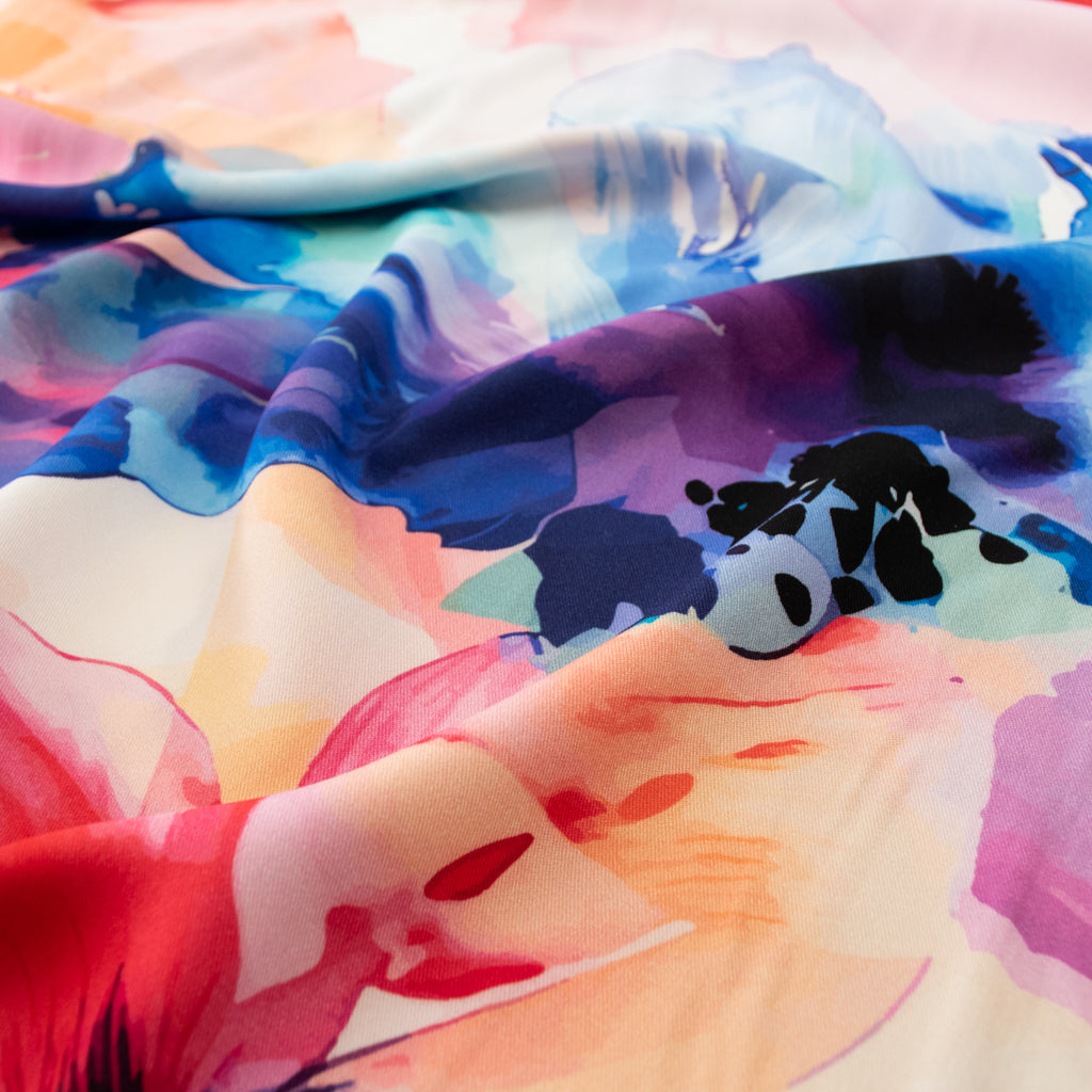 Light &amp; Lush - Viscose Twill - Watercolour Petals