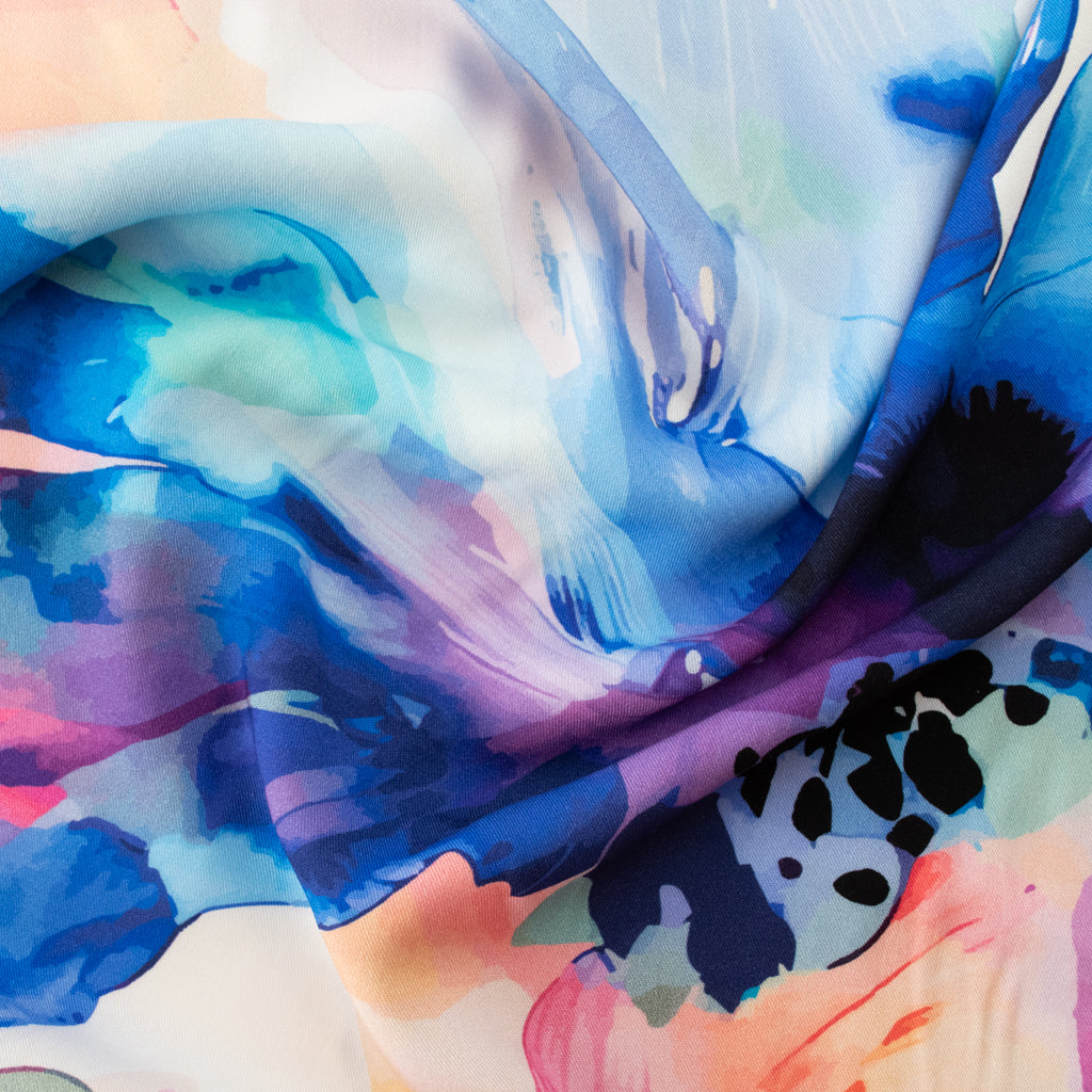 Light &amp; Lush - Viscose Twill - Watercolour Petals