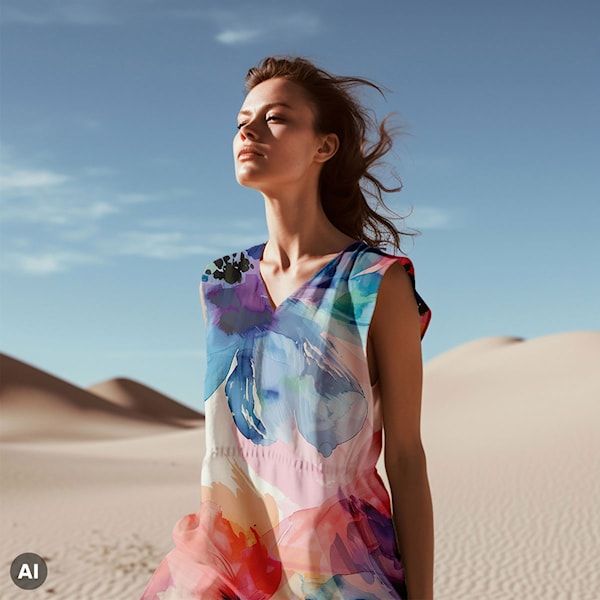 Light &amp; Lush - Viscose Twill - Watercolour Petals