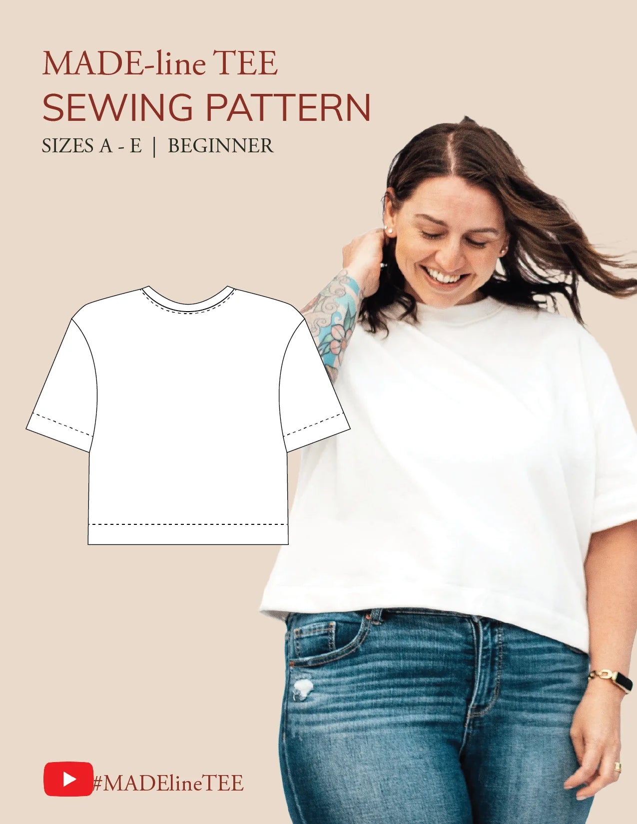 PDF Pattern - MADE-line Tee | Madswick – MaaiDesign Fabrics