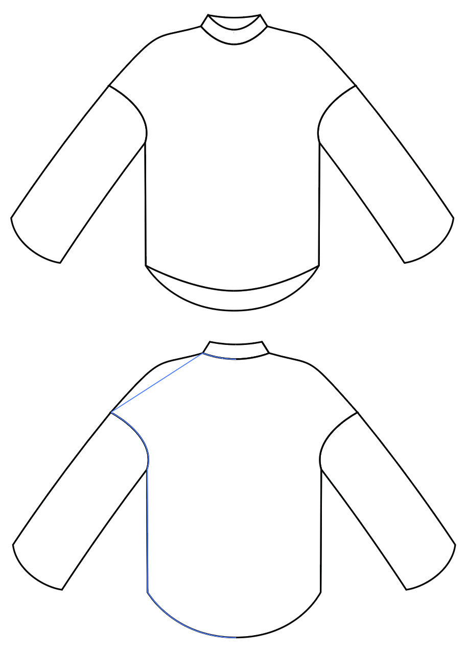 PDF Pattern - Molly Mock Neck Top | Sewing Patterns by Masin