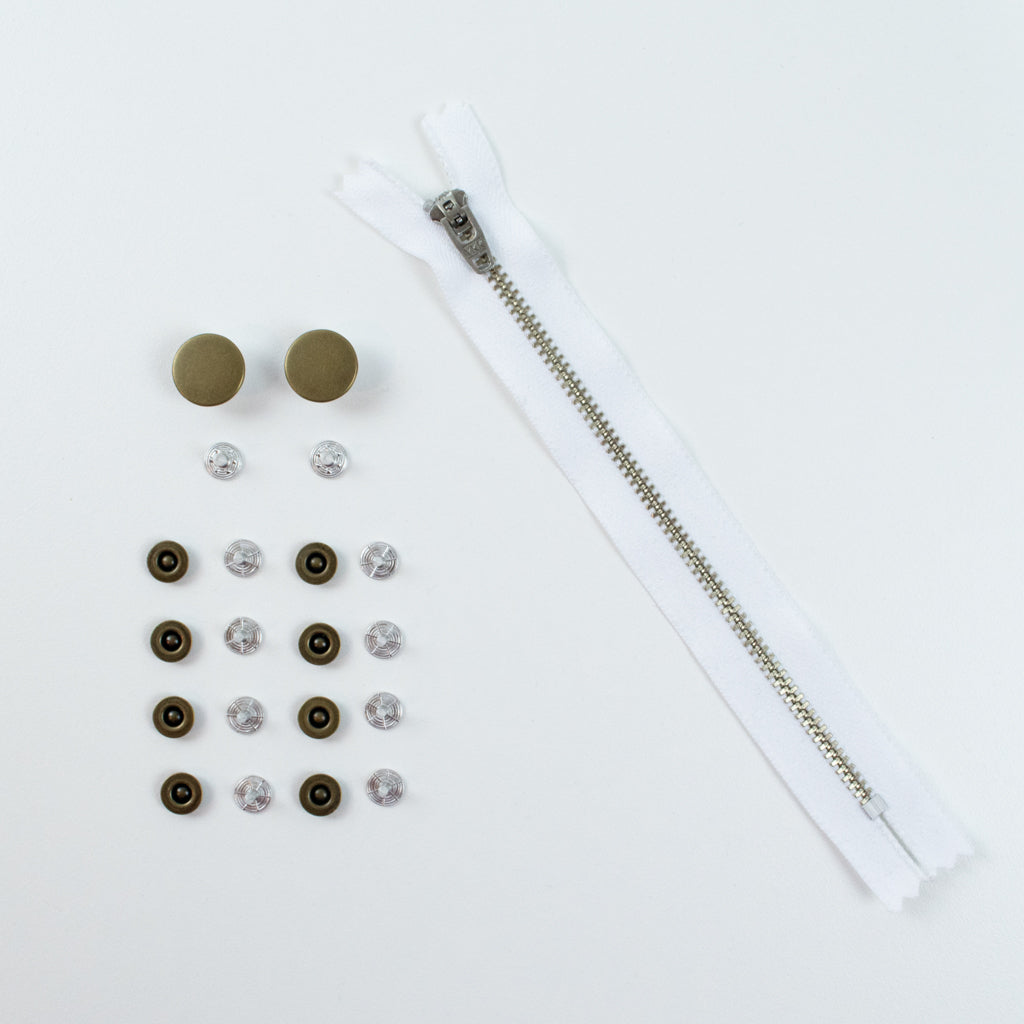Jeans Hardware Set - Zipper Fly