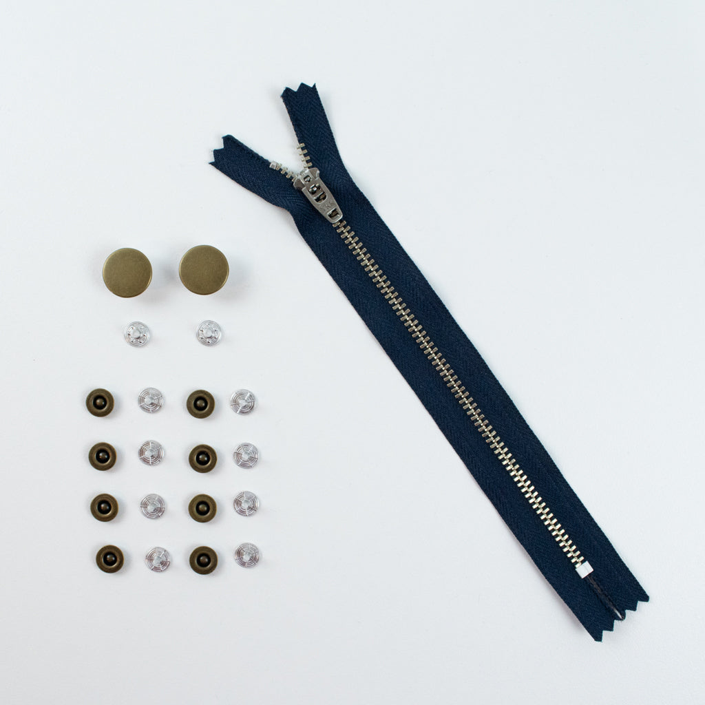 Jeans Hardware Set - Zipper Fly