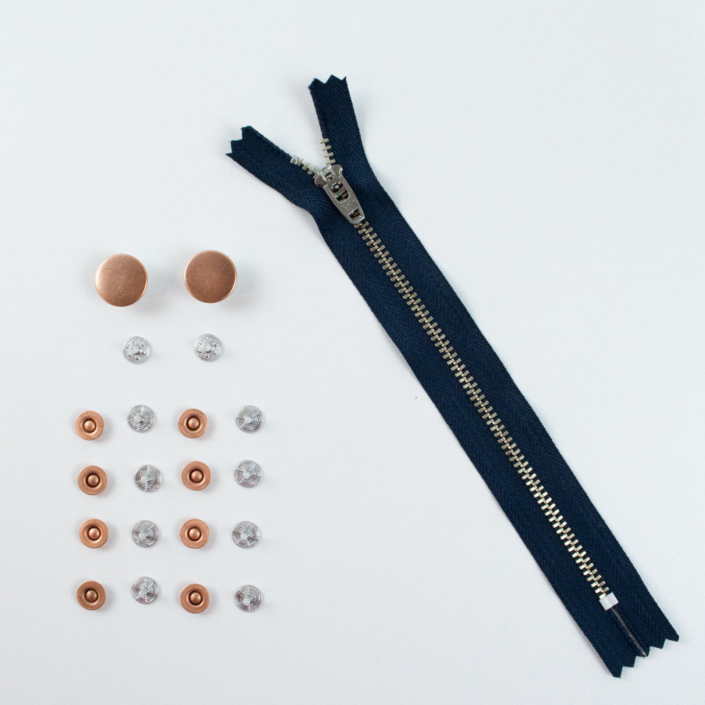 Jeans Hardware Set - Zipper Fly