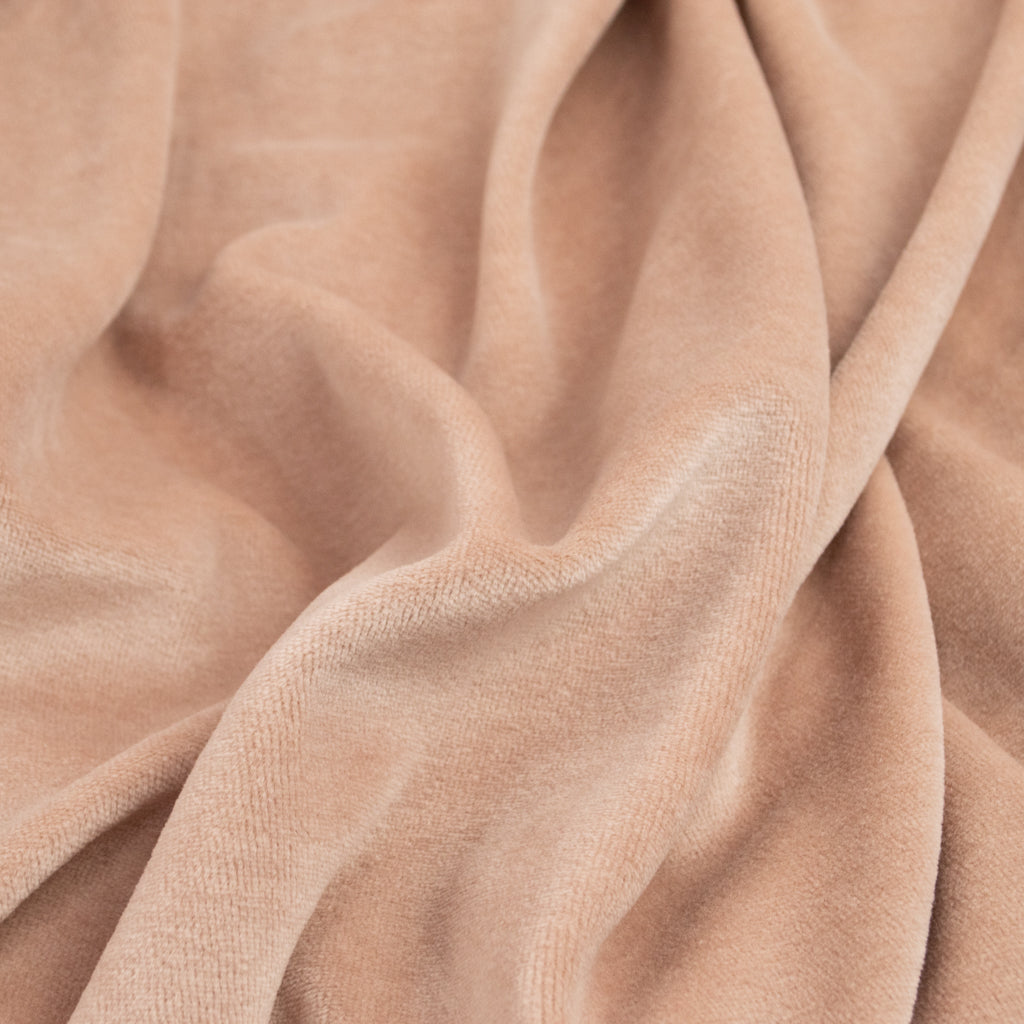 Stretch Cotton Modal Velour - Rose Quartz
