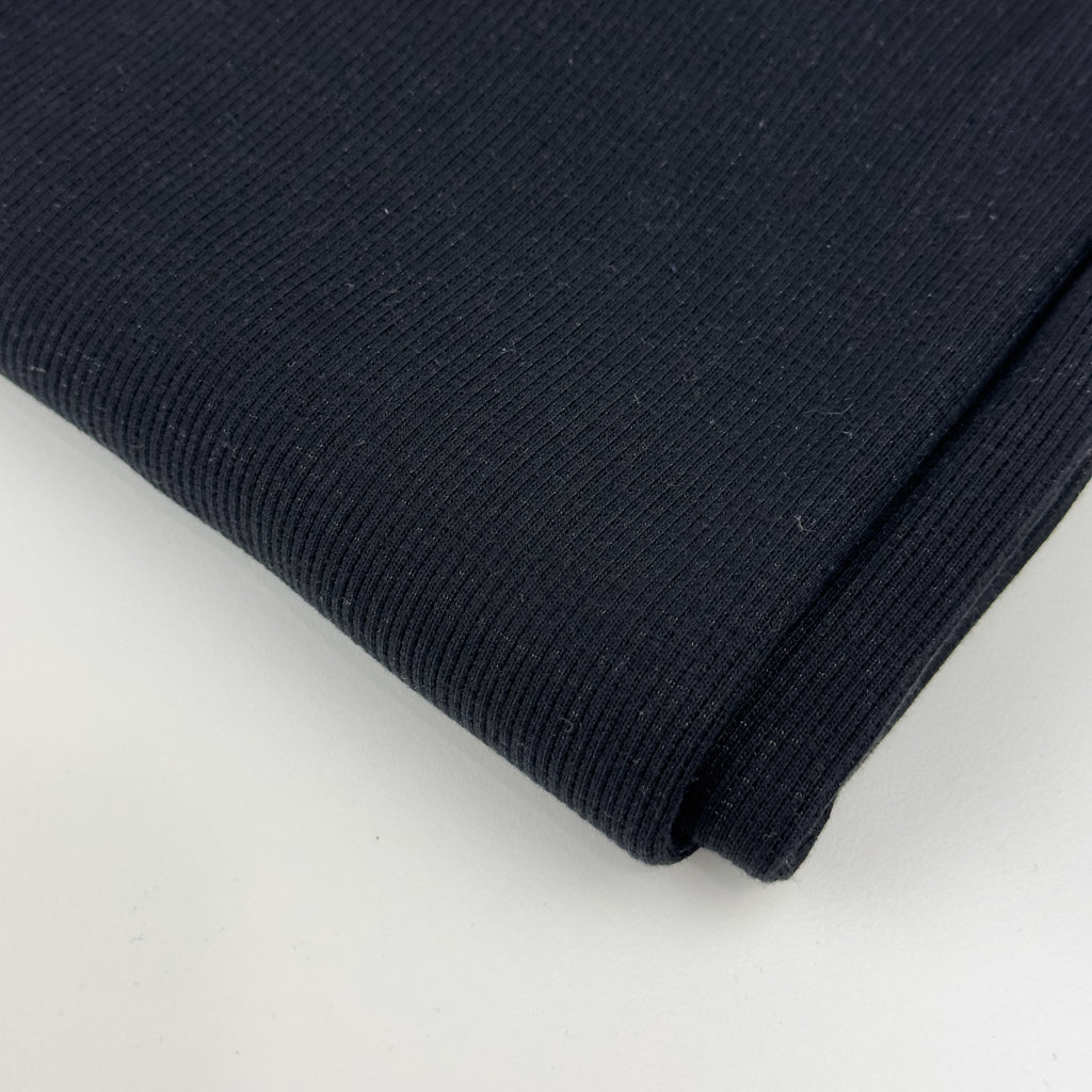 Organic Ribbing Pattern Organic Heavy Ribbing - Black – MaaiDesign Fabrics