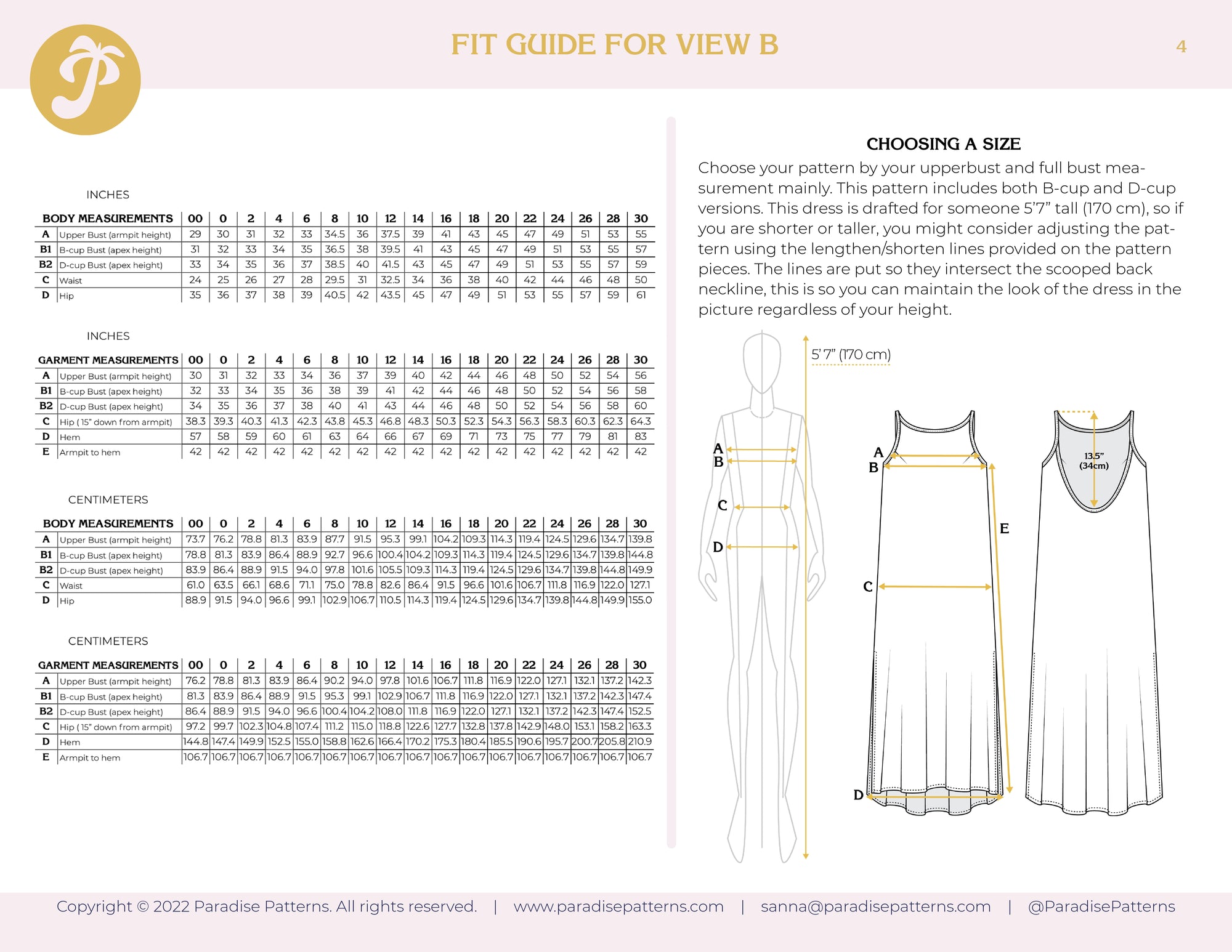 PDF Pattern - Hallon Dress | Paradise Patterns
