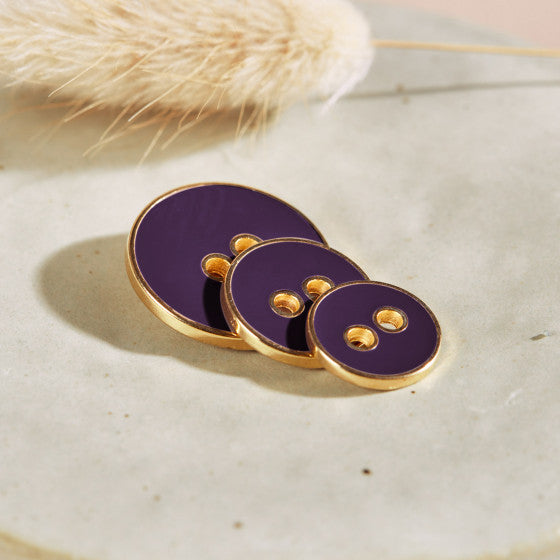 Atelier Brunette - Joy Buttons - Majestic Purple - 12mm