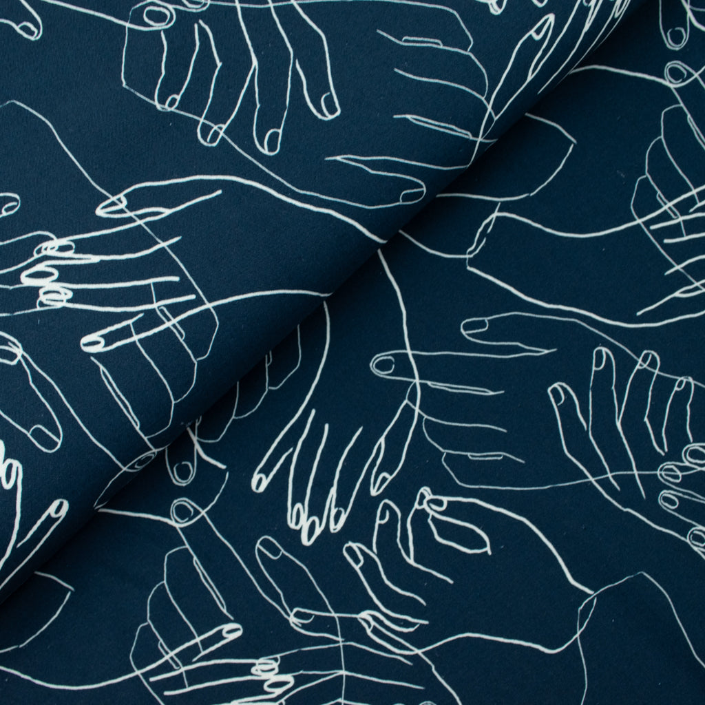 Lady McElroy - Chloe Chambray Linen Rayon - Hands On Navy