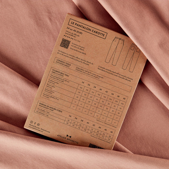 Atelier Brunette | Sewing Pattern | LE Pantalon Carotte
