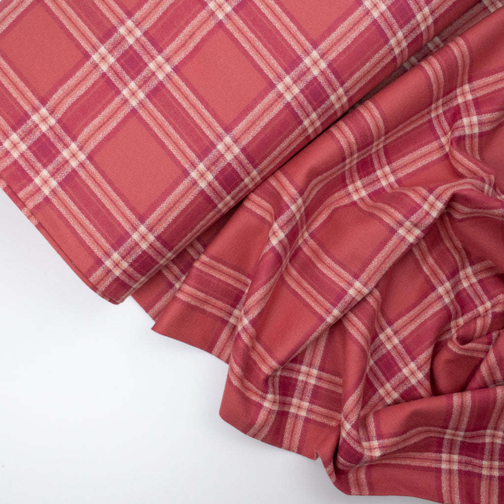Organic Mammoth Cotton Flannel - Coral