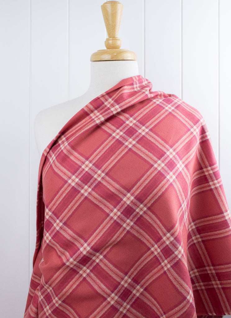 Organic Mammoth Cotton Flannel - Coral