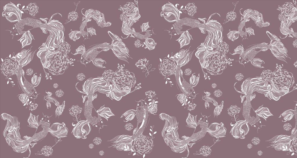 Koi - Grape Purple - Cotton Jersey - Mountain Collection