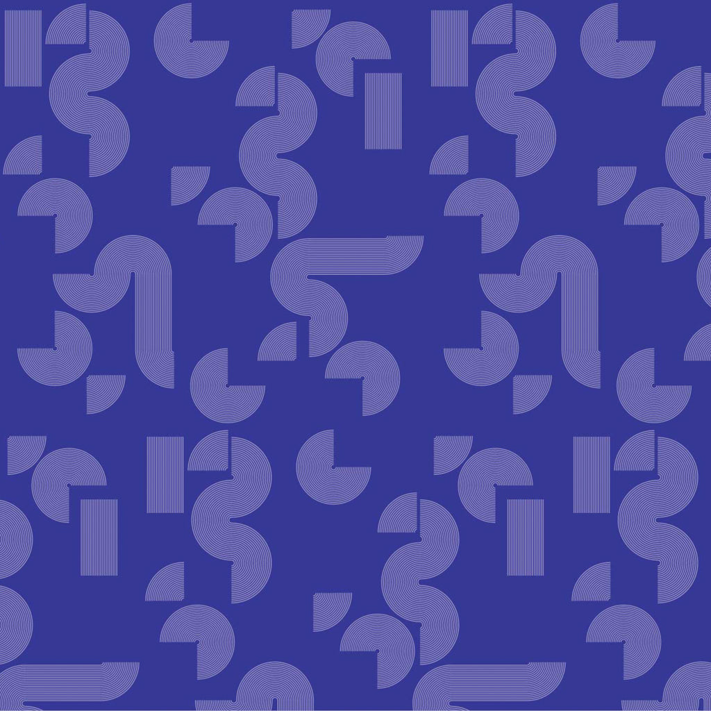 Zen Garden Grecian Blue - Cotton Poplin - Mountain Collection