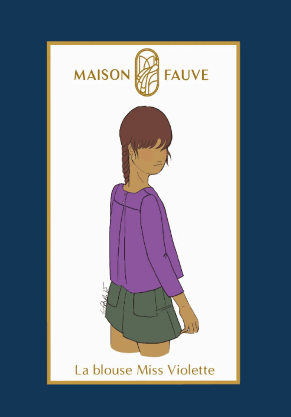 Miss Violette Girl's Blouse - Sewing Pattern | Maison Fauve