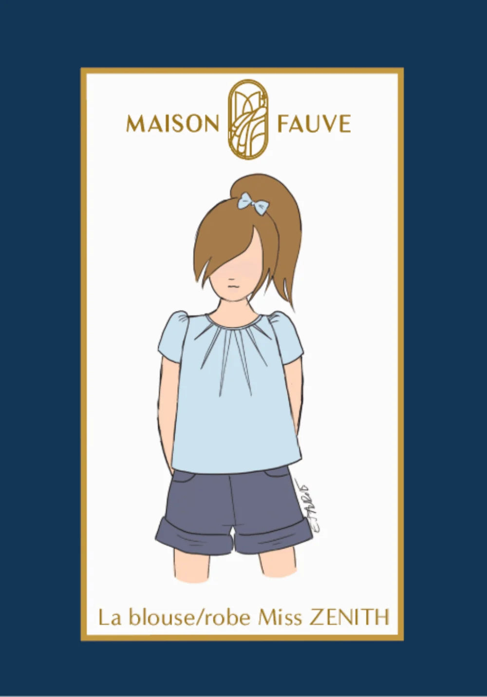 Miss Zénith Kids' Blouse - Sewing Pattern | Maison Fauve