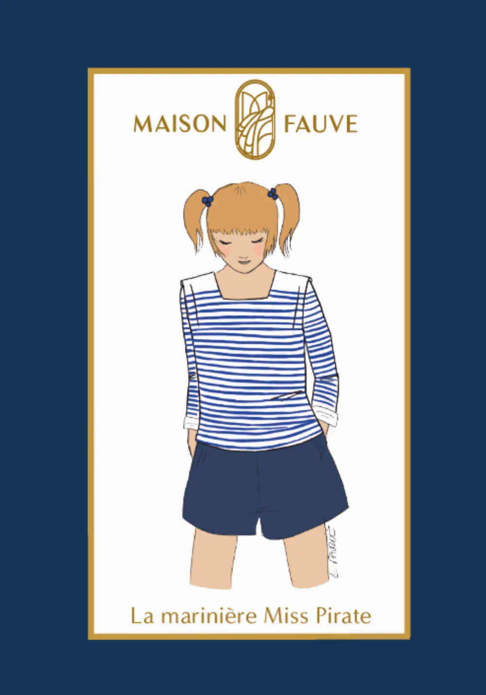 Miss Pirate Kids' Breton Top - Sewing Pattern | Maison Fauve