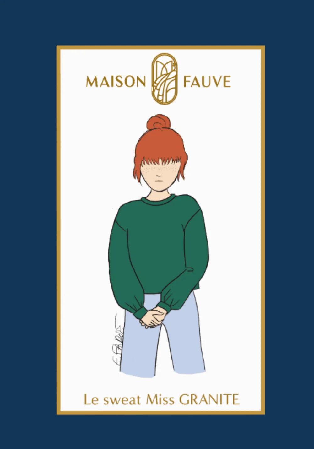 Miss Granite Kids' Sweatshirt - Sewing Pattern | Maison Fauve