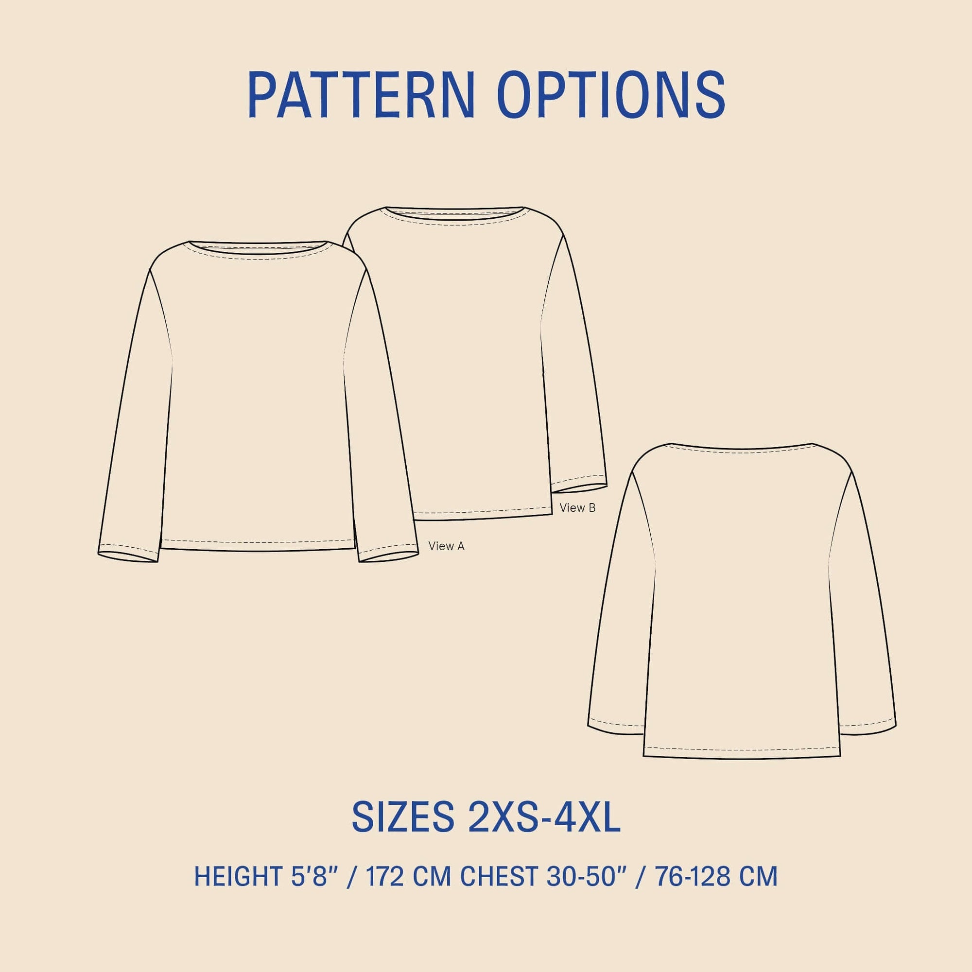Boatneck Blouse sewing pattern Wardrobe By Me