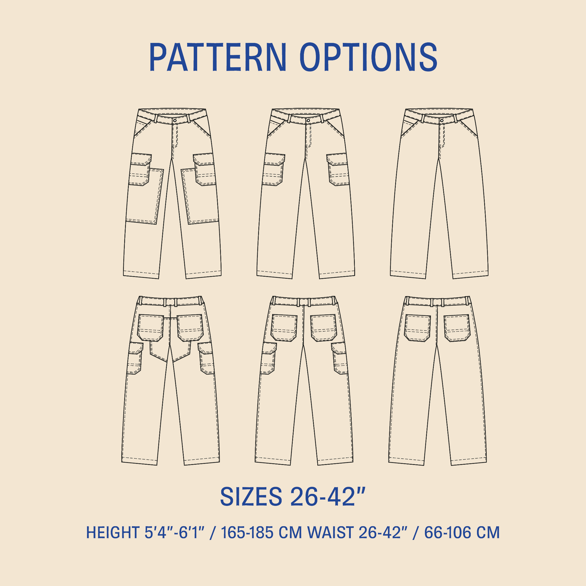 Wilderness pants sewing pattern Wardrobe By Me