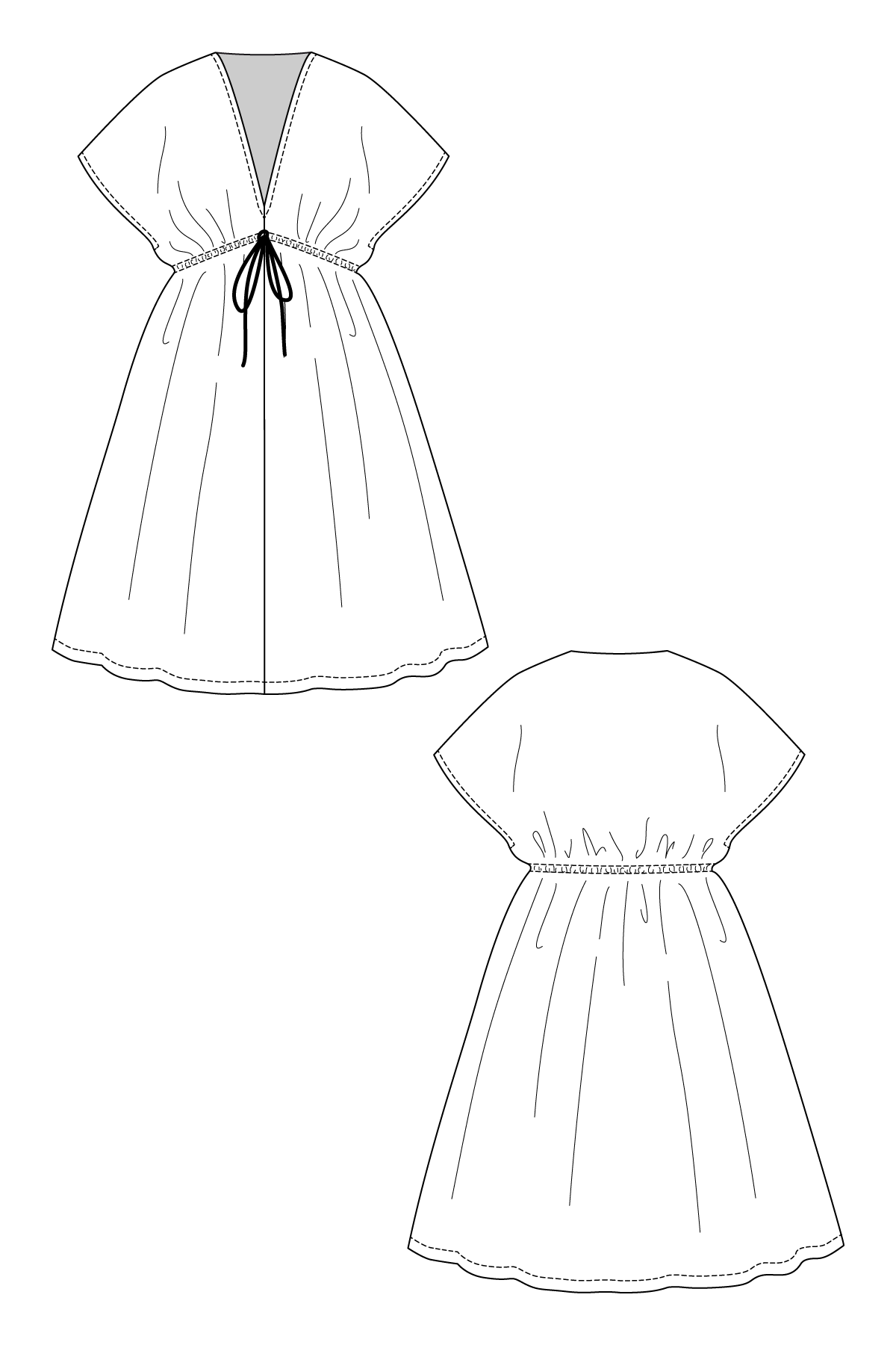 SUVI caftan mini &amp; maxi dress
