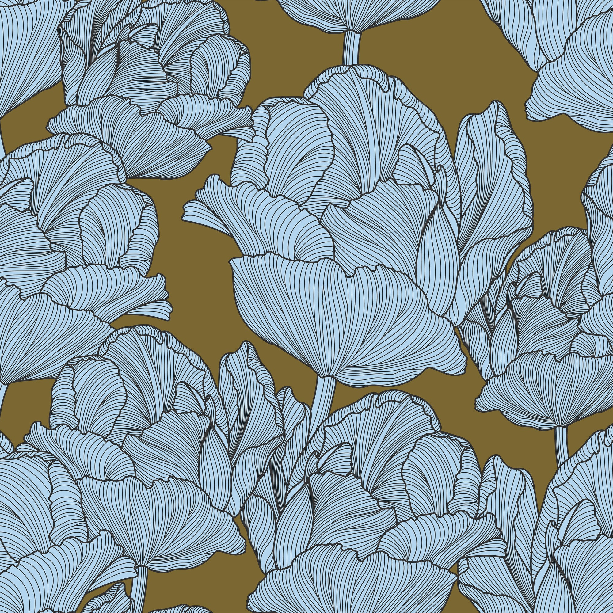 Johanna Ralph | Tulips Dark Chartreuse | Linen