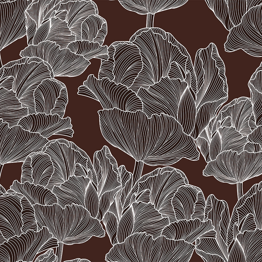 Johanna Ralph | Tulips Chocolate Brown | Linen