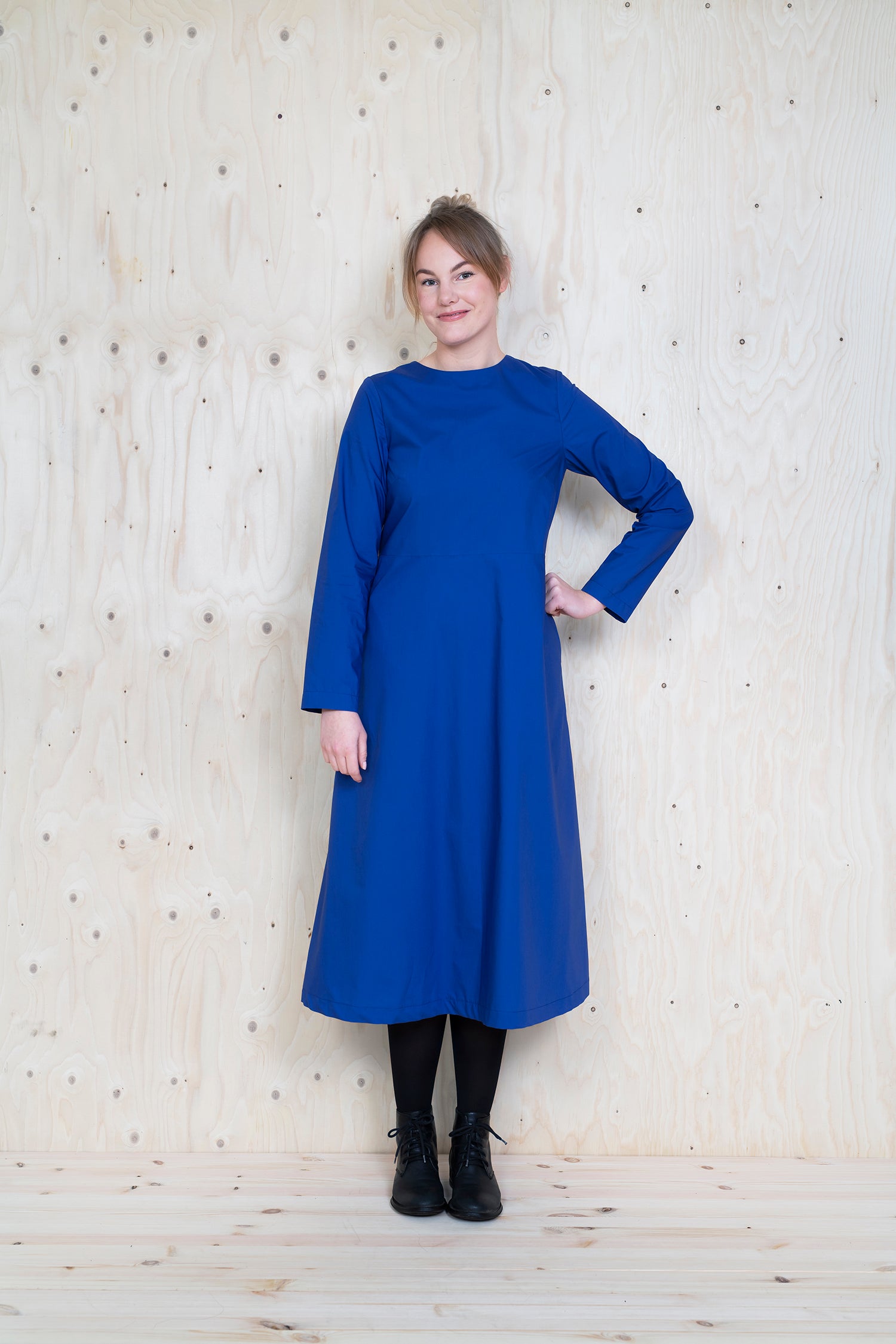 A line midi dress long sleeve hotsell