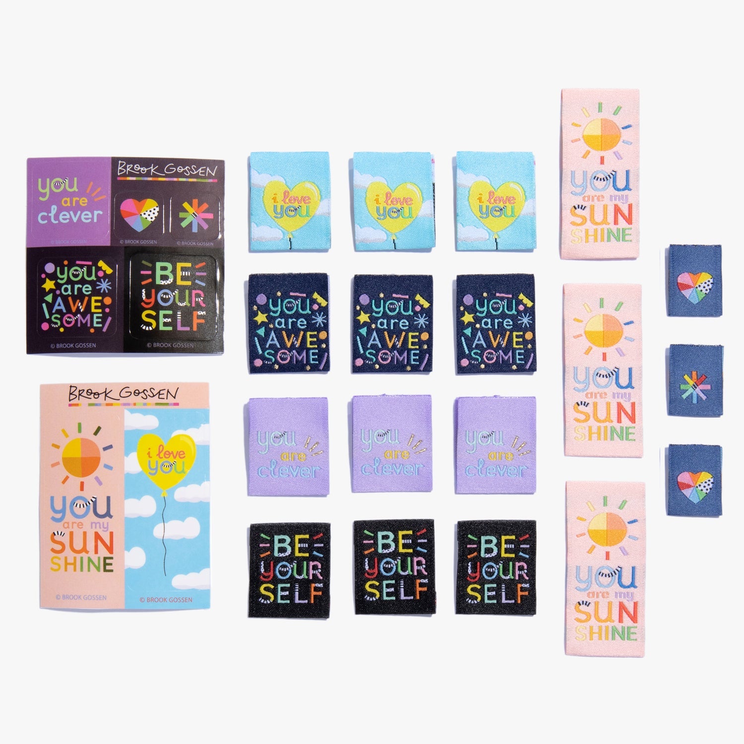 “Going Places" by Brook Gossen X KATM - 18 Woven Labels & 7 Stickers - MaaiDesign