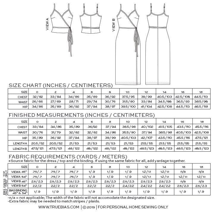 Calvin Wrap Dress & Top - Sewing Pattern | True Bias