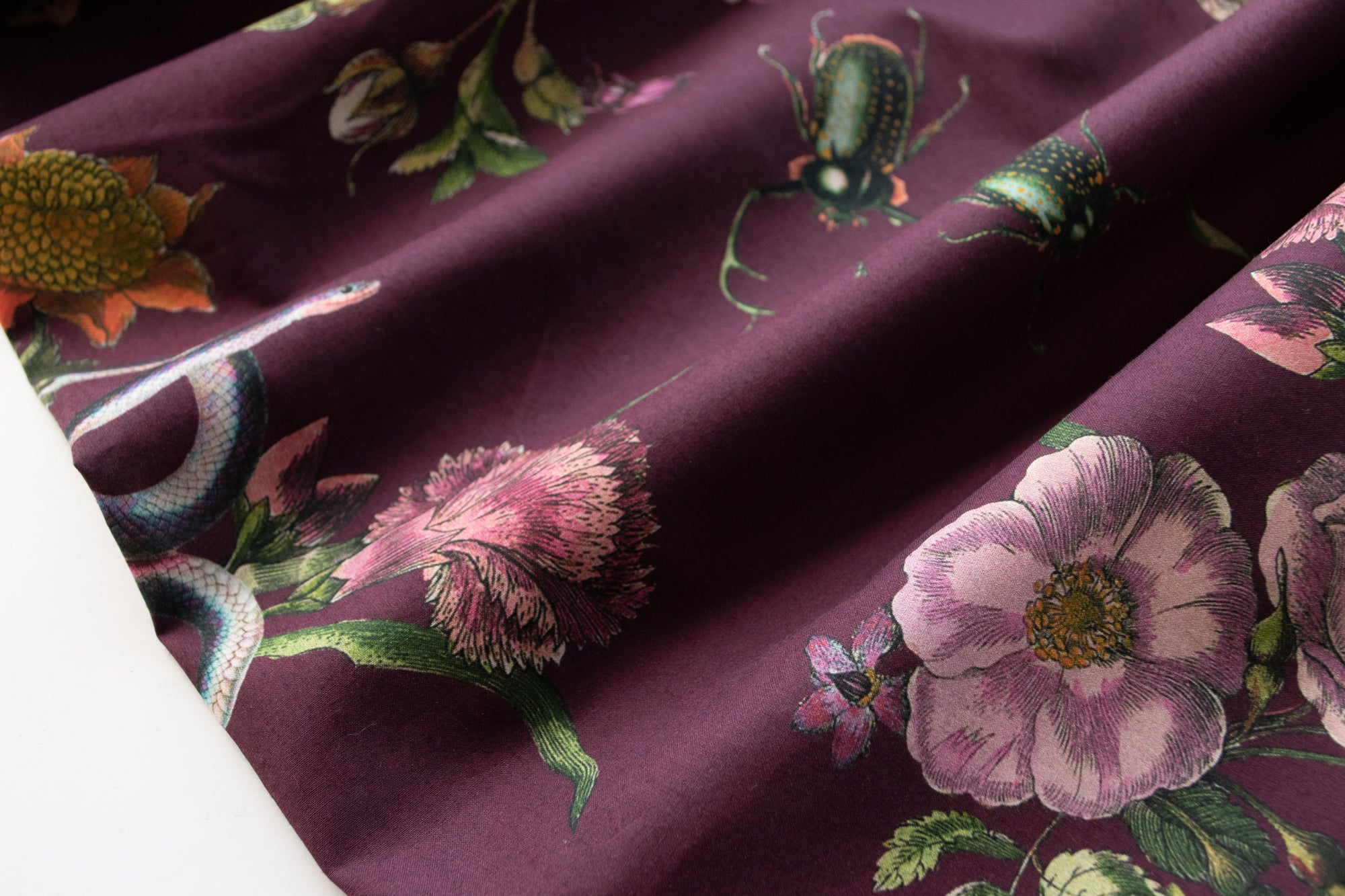 Lady McElroy - Cotton Lawn - Cobra Corsage - Mulberry