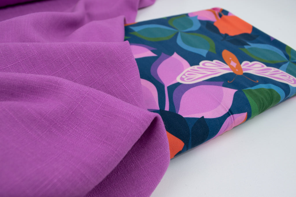 Viscose Linen Noil - Orchid