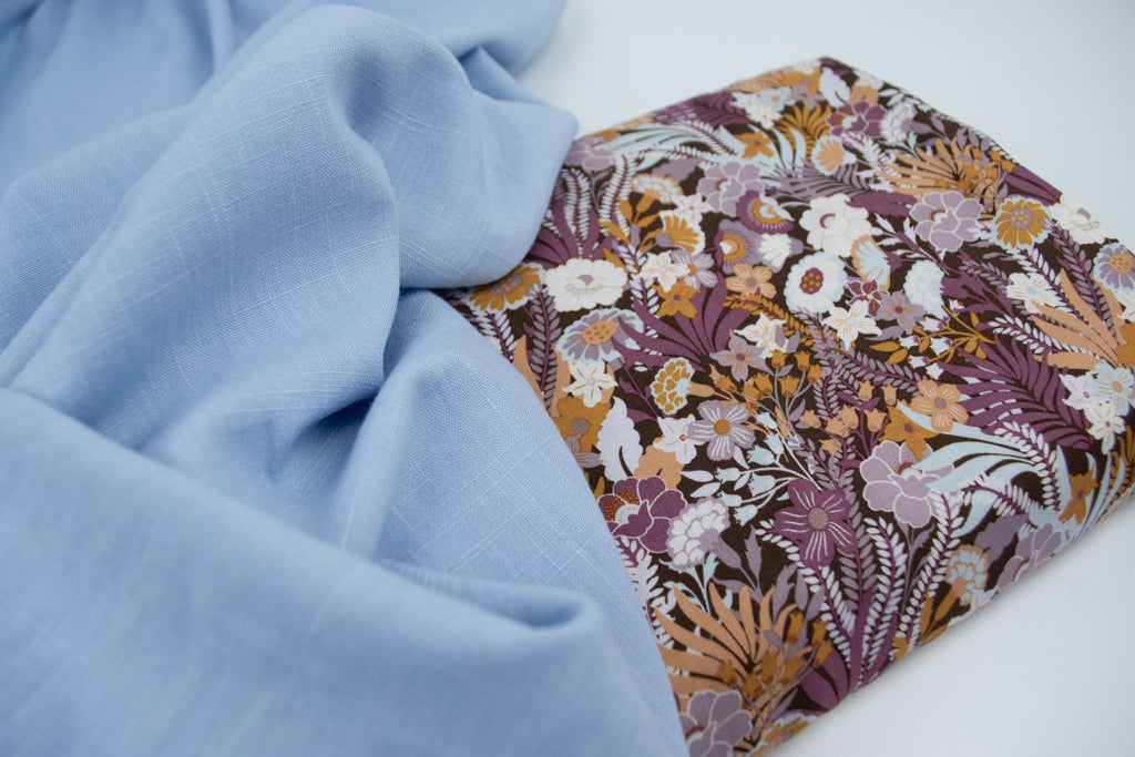 Viscose Linen Noil - Powder Blue