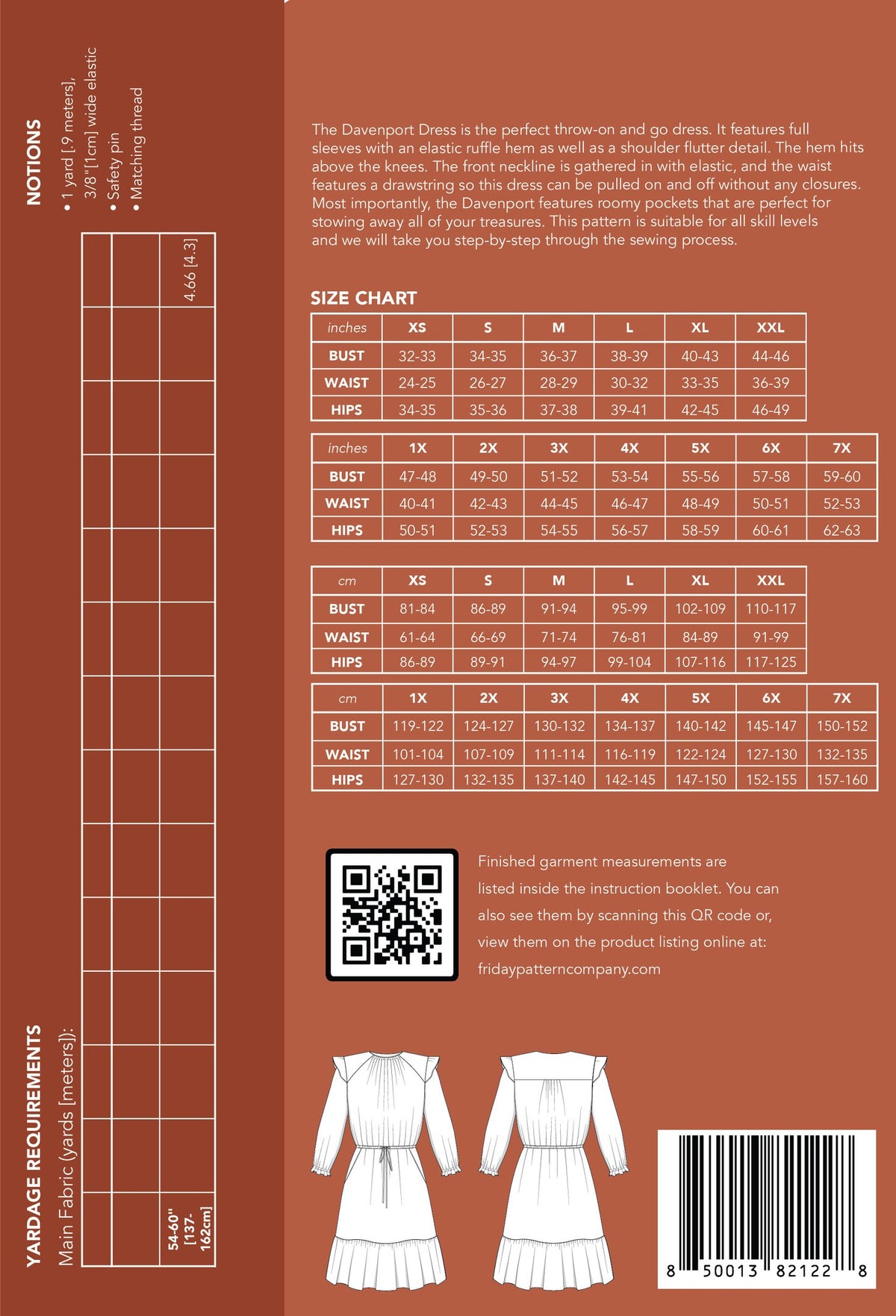 Davenport Dress Pattern - Friday Pattern Company - MaaiDesign