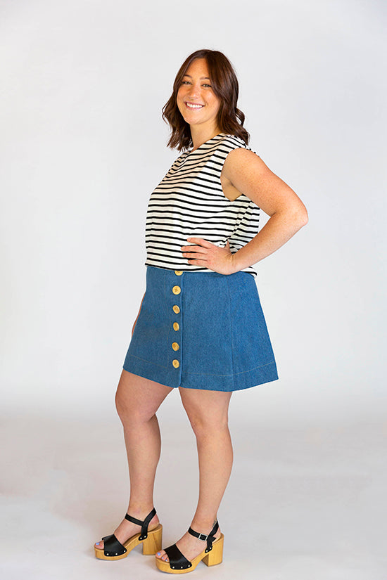 Evelyn Skirt Sewing Pattern Chalk and Notch Patterns MaaiDesign