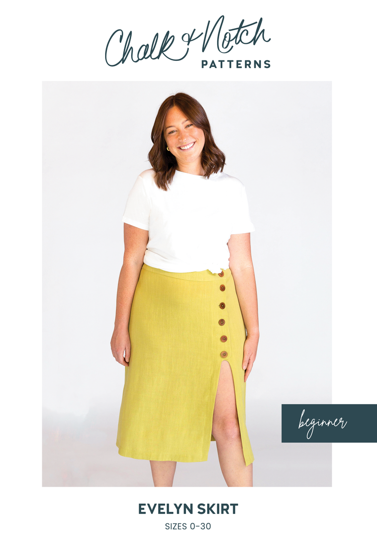 Evelyn Skirt Sewing Pattern Chalk and Notch Patterns