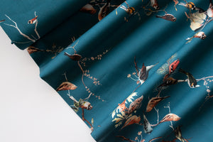 Lady McElroy - Cotton Lawn - Evening Roost - Teal - MaaiDesign