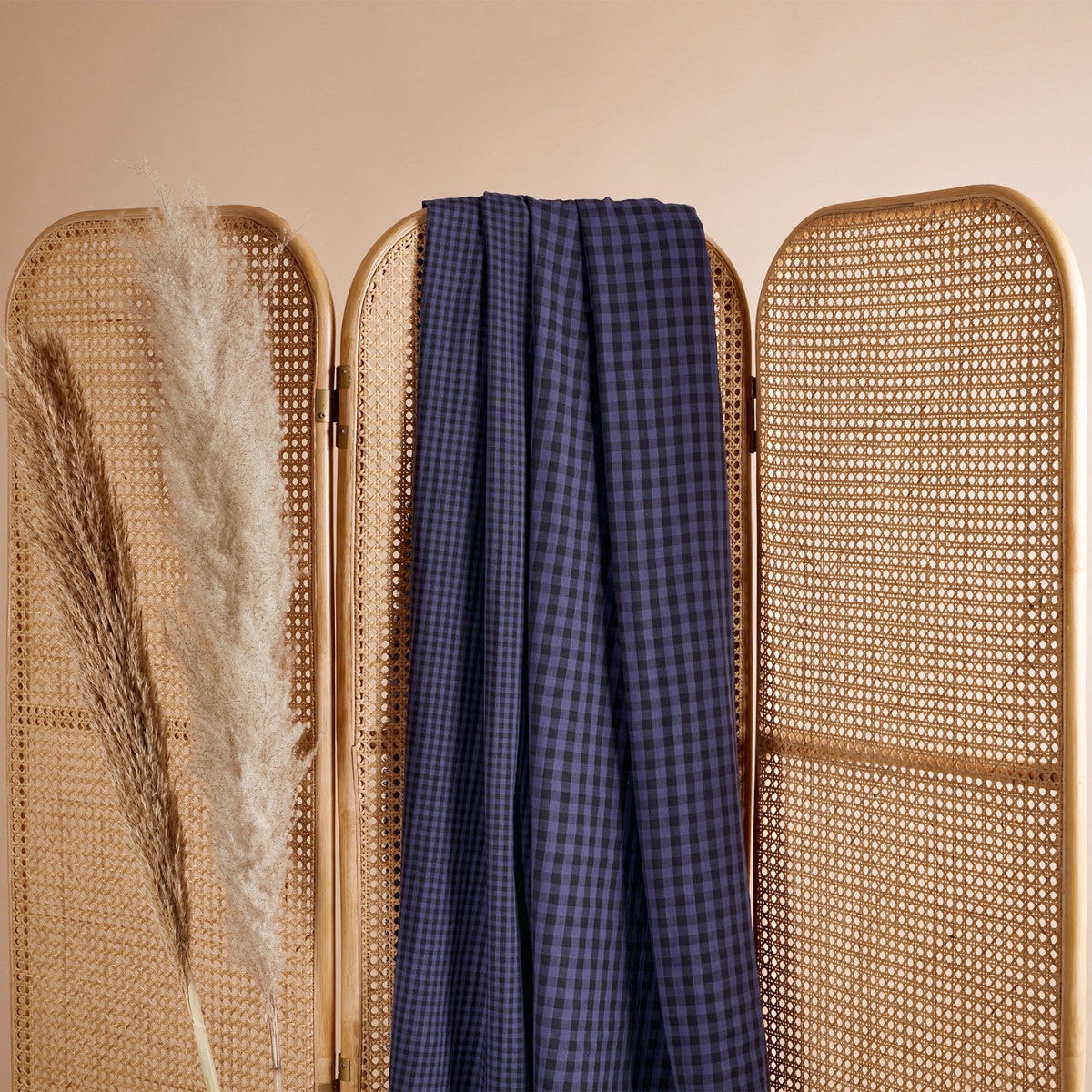 Gingham Double Gauze - Atelier Brunette - Night Cobalt