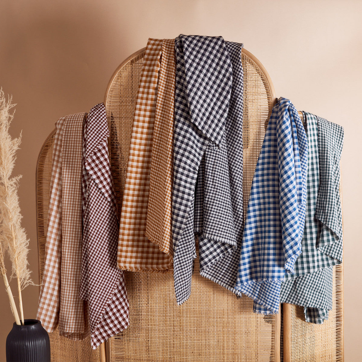 Gingham Double Gauze - Atelier Brunette - Rust