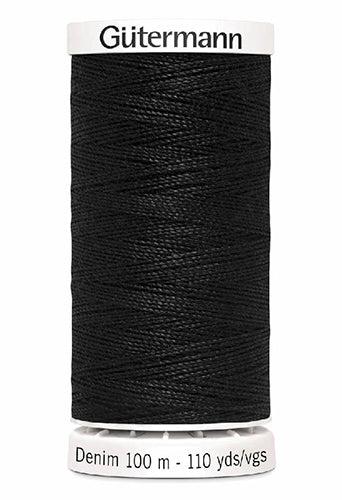 Gütermann Denim Sewing Thread - 1000 Black
