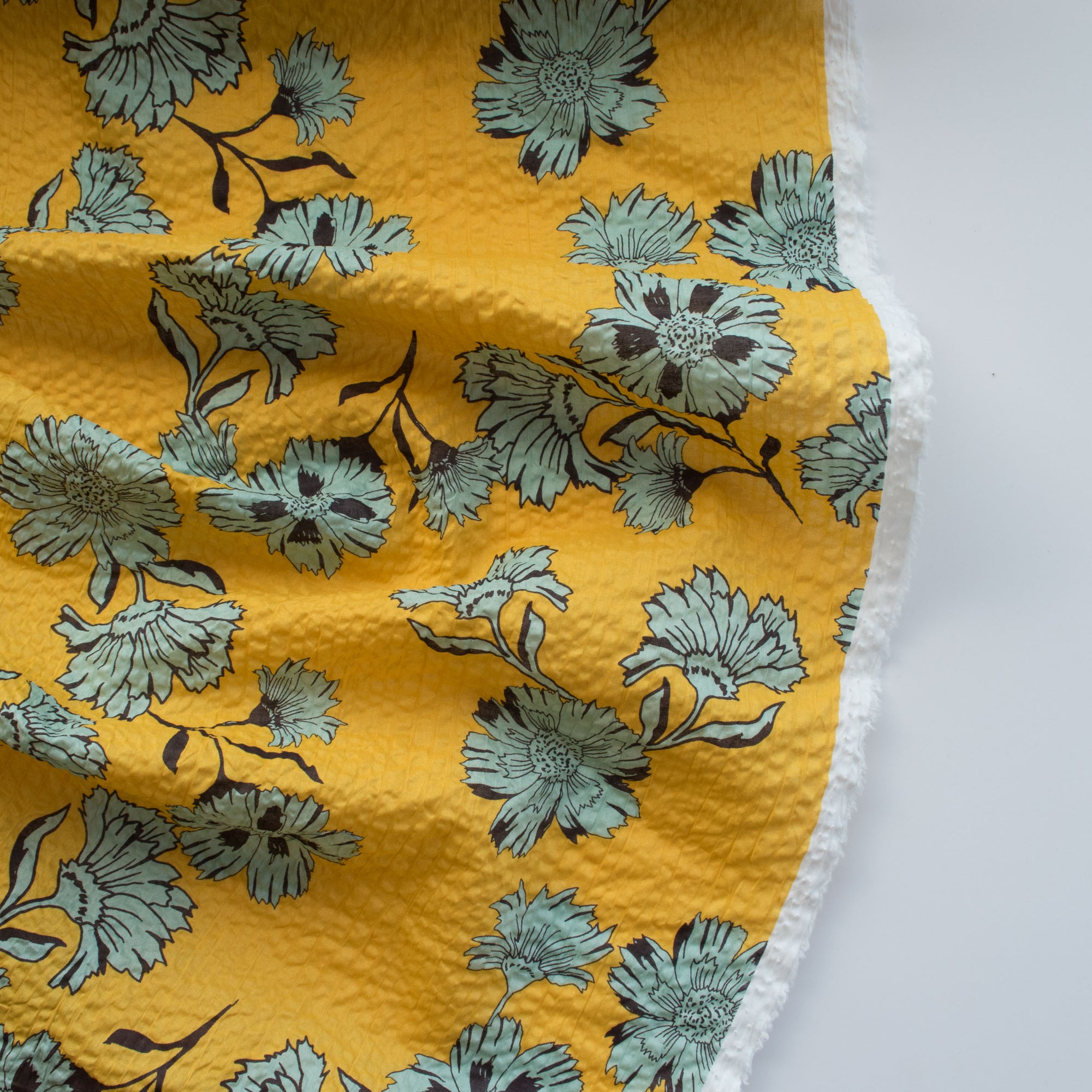 Japanese Crinkle Cotton - Marigold - Tuscan Yellow - MaaiDesign