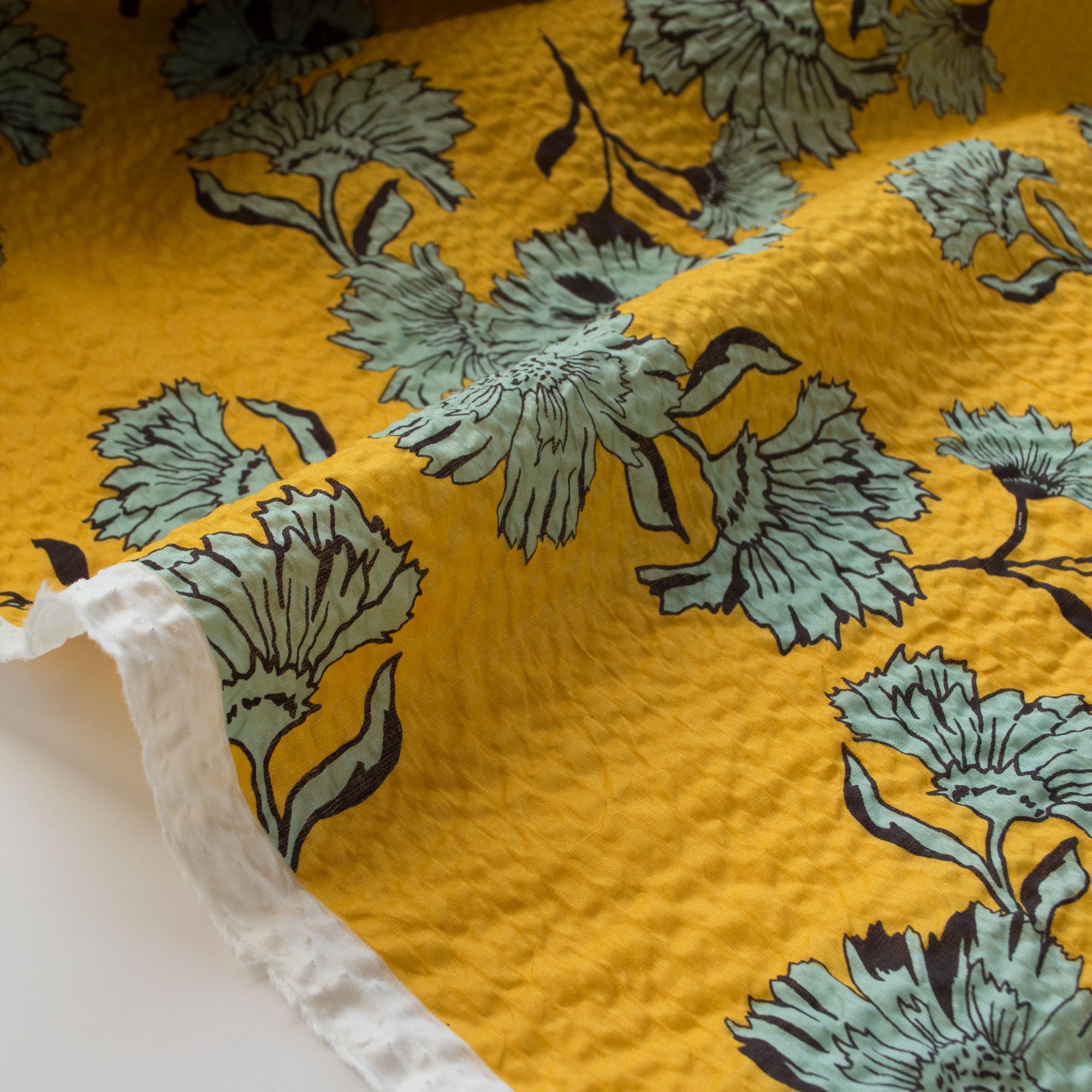 Japanese Crinkle Cotton - Marigold - Tuscan Yellow - MaaiDesign