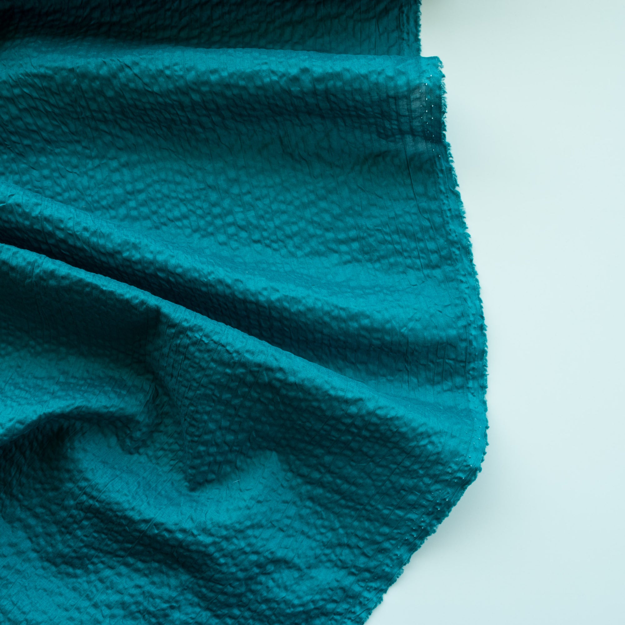 Japanese Crinkle Cotton - Rich Teal - MaaiDesign