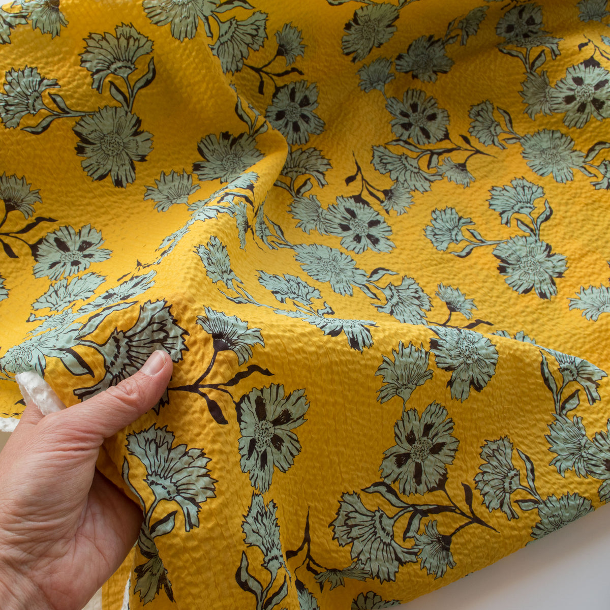 Japanese Crinkle Cotton - Marigold - Tuscan Yellow - MaaiDesign