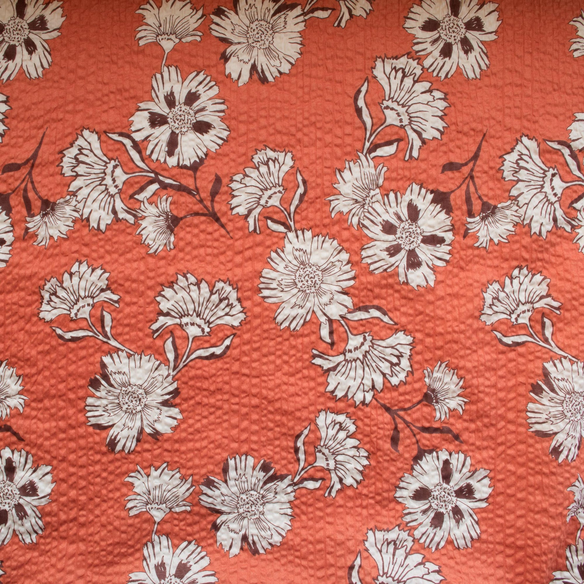 Japanese Crinkle Cotton - Marigold - Burnt Orange - MaaiDesign
